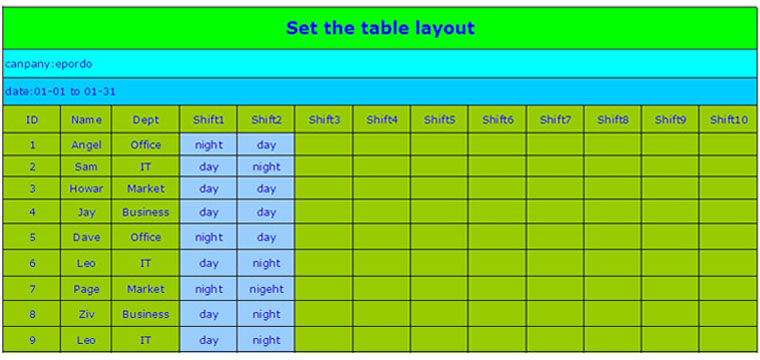 Attendance management system  for time tracking